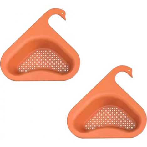 Triangle Paire Coin Orange Passoire Drain Rack Passoire Cuisine 2 Pièces (1/5)