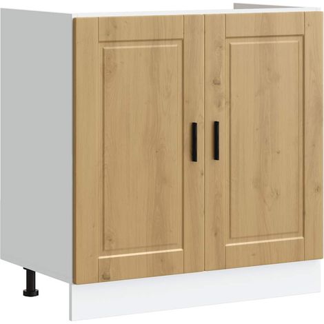Maison Exclusive - Mueble bajo fregadero Porto roble artesanal ma