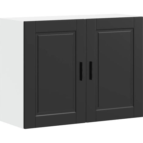 Maison Exclusive - Armoire murale de cuisine Porto noir bois d'ingénierie