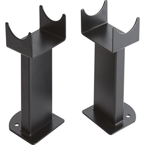 Milano Alpha Single Double Vertical Column Horizontal Panel Radiator Floor Mounting Feet - Black