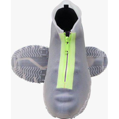 Copriscarpe impermeabili, copriscarpe riutilizzabili in silicone con suola antiscivolo rinforzata per giornate piovose e nevose, per uomo e donna, taglia L (39-42)