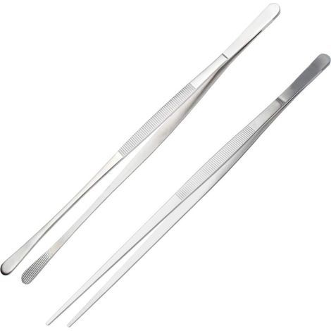 ANDIAMO 30 cm Küchenzange aus Edelstahl – Rutschfestes Design – Präzise Handhabung beim Grillen und Backen – 2er-Set