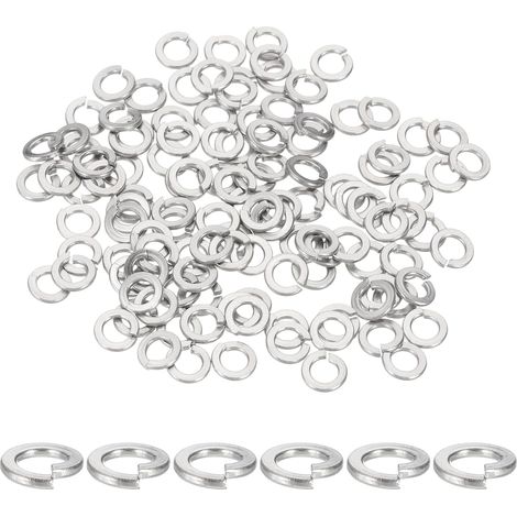 4 Rondelle Grower, 304 Acier Inoxydable Rondelles Grower Fendues pour Vis Boulons Voitures Machines de Construction Argent Lot de 120 (1/5)