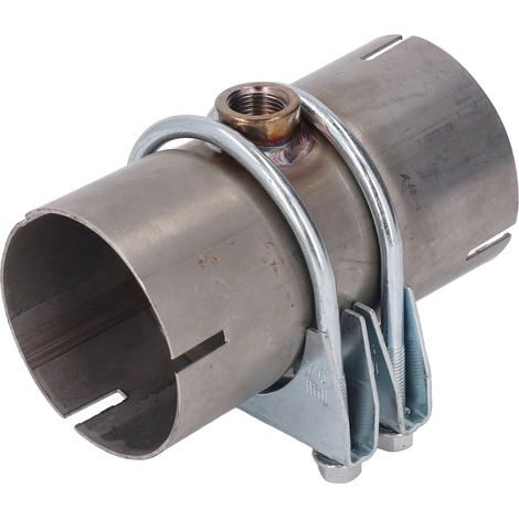 Raccord de réparation tuyau d'échappement avec 2 colliers de fixation alliage métallique étanche remplacement pour Lambda Boss 3in (1/5)