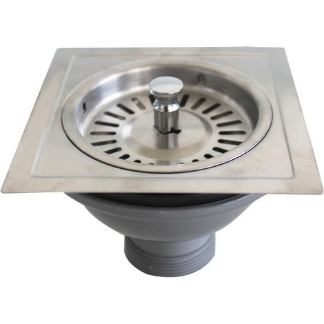 XK174-U Quadratischer Spülbeckenfilter für alte Spülbecken, 118 x 118 mm (1/5)