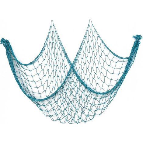 1 Filet de pêche, 150x200 cm, coton décoratif, style maritime, pour mur et plafond (1/5)