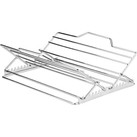 Soporte para pavo de acero inoxidable con forma, ajustable en 7 ángulos, horno y parrilla, ideal para pollos y pavos grandes (1/5)
