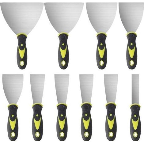 10 Piece Coating Knife, Coated Spatula, Stainless Steel Spatulas for Scraping Walls and Removing Coatings (1/5)