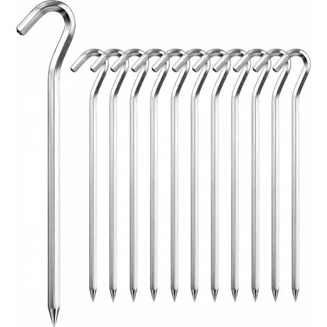 12 Piquets de Tente en Aluminium 18 cm, Sardines pour Camping (1/5)