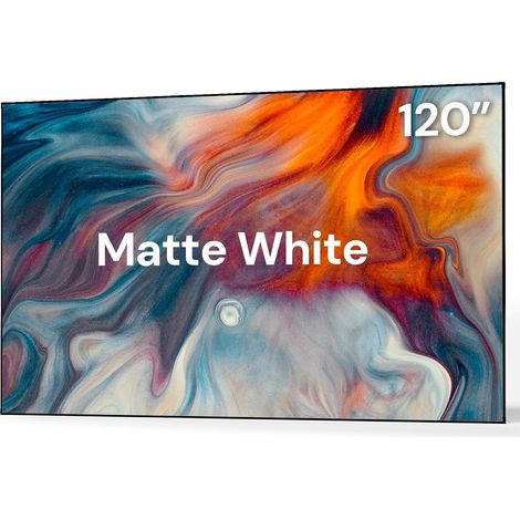Écran de Projection à Cadre Fixe de 120", Gain de 1,3 DB, amélioration de la qualité d'image de 80%, 4K/8K Ultra HD, Compatible 3D, Fonctionne avec Les projecteurs à Longue portée, Courte et (1/5)