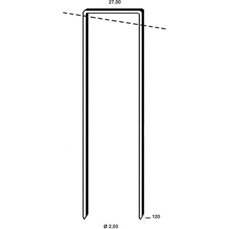 1 450 Agrafes Inox Wp-120 - 27x120x2.03 mm - D-Work (1/5)