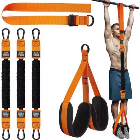 1 Ensemble de bandes de résistance, boucle en acier, housse protectrice, coussinets doubles, pour musculation (1/5)