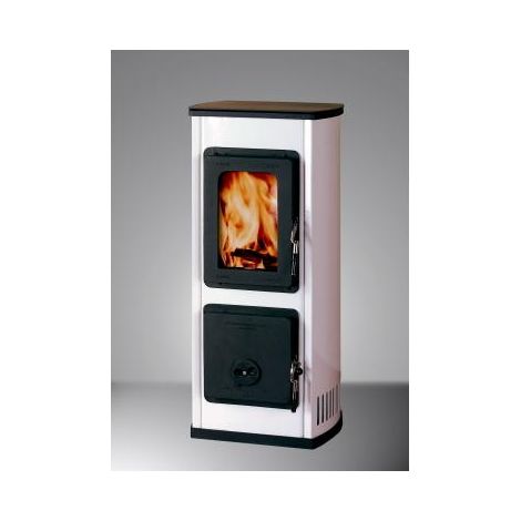 Dauerbrandofen MILANOII 5,5kW H890xB378xT316mm, weiß