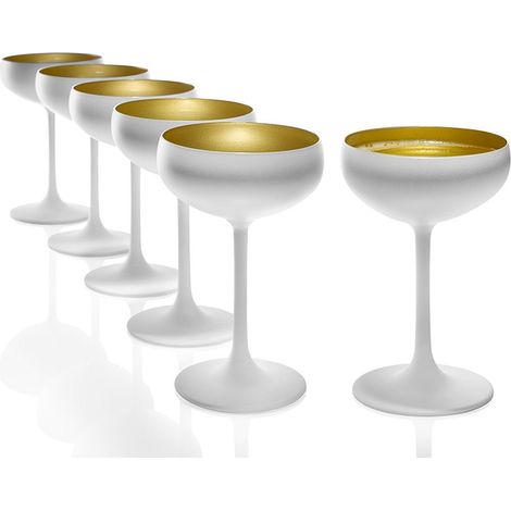Bol à champagne en verre Elements, 6 pièces, blanc (1/5)