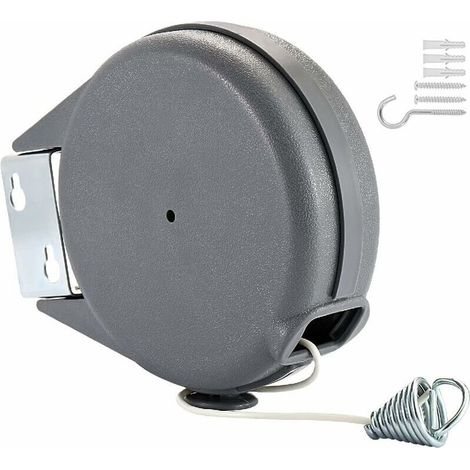 15M Extendable Clothesline, Wall-Mounted Extendable Clothesline for Indoor and Outdoor Adjustable Dryer Line (1/5)