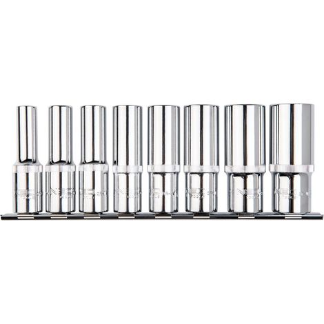 Dados estriados de 1/2" de largo, juego de 8 (1/4)