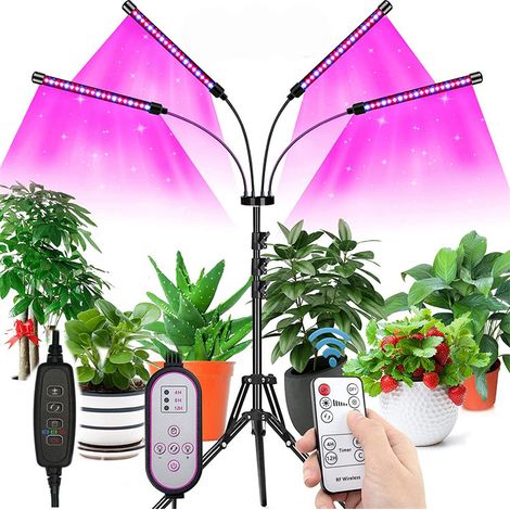 Lampe horticole trépied 120 LED à spectre rouge et bleu (fichier pour plantes)-AquaForge (1/5)