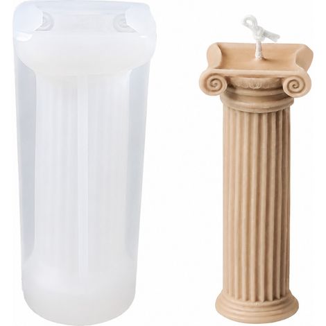 Moule Colonne Romaine Vénus Spirale Silicone Bougie Sculpture (1/5)