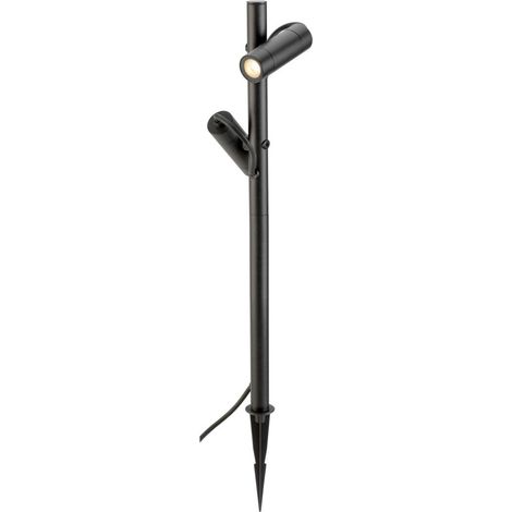 Borne HELIA SLIM Pole extérieur double noir LED 12W 3000K IP65 bord mer - SLV - 1007869