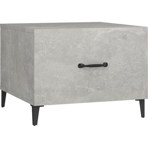 Maison Exclusive - Couchtisch mit Metallbeinen Betongrau 50x50x40