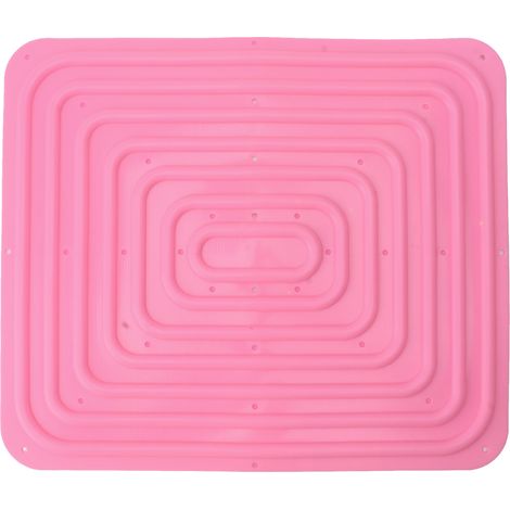 Nid de poule en silicone rose, tapis de protection pour poulailler, antidérapant, facile à nettoyer, coussin pour poules pondeuses (1/5)