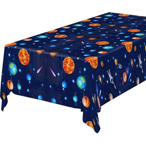 Astronauten Tischdecke 130x220cm, wasserdicht, für Kindergeburtstage