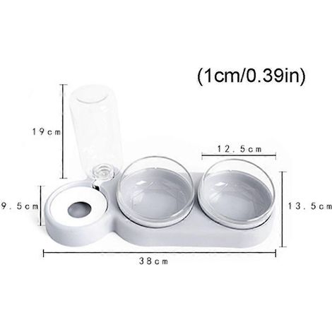 Gamelles surélevées pour chat, résistantes, amovibles et anti-basculement gamelle inclinée pour chien (eau et nourriture). (1/4)