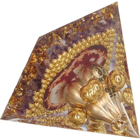 Pyramide de Cristal Artisanale pour Équilibre Énergétique - Décoration Bureau 2.0 Pouces (1/5)