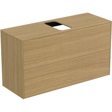 IDEAL STANDARD T3948Y6 Meuble bas Conca, 2 tiroirs, blanc mat (1/2)