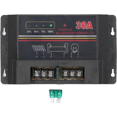 12V 30A Solarladeregler mit Hochgeschwindigkeits-Mikroprozessor-CPU, mehrfachen Schutzfunktionen, Datenübertragung und Lade-/Entladesteuerung für Solarmodule (1/4)