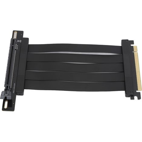 Câble d'extension PCIe 4.0 x16 coudé à droite 26 Go/s 15 cm blindé plaqué or pour GPU RTX 3090, RTX 3080 Ti et RTX 3080 (1/5)