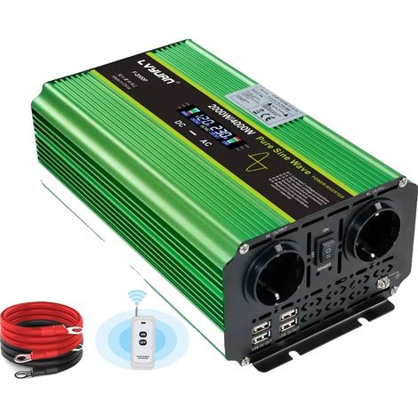 Inverter, onda sinusoidale pura, display LCD intelligente, 24 V 2000 W-4000 W (1/2)