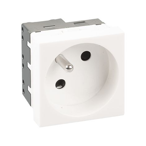 Prise 2P+T - 16A -250V - 45X45mm - OPTIMA