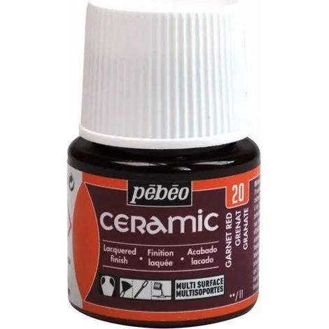 COLD dekorative Keramikfarbe PEBEO 20 MARINEBLAU ROT 45ml