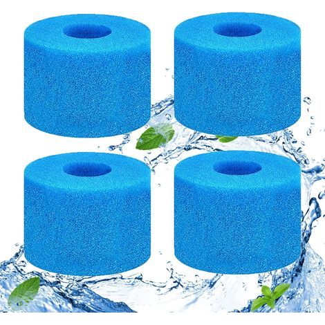 Lot de 4 Filtre Spa S1 Mousse, Éponge Filtrante Type S1, Filtre Mousse Spa, Mousse a Filtre pour Piscine, Réutilisables et Lavables, Filtre S1 Mousse pour Spa, Piscine (1/5)