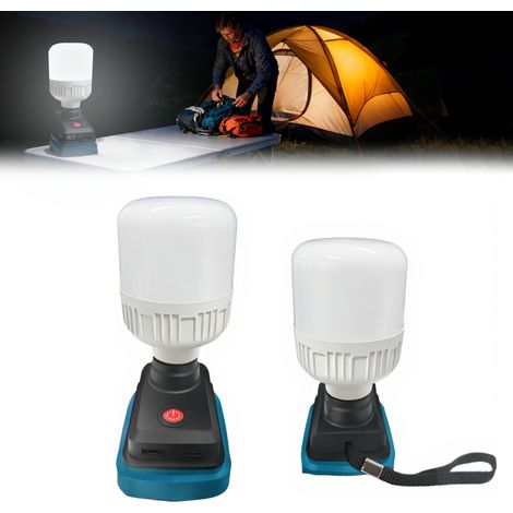 Lampe LED sans fil pour batterie 18 V avec 2 lampes 48 W 4800 lm Projecteur de chantier LED avec USB + type C (sans batterie) (1/5)