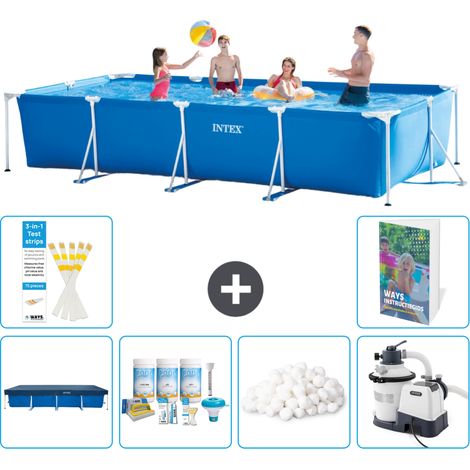 Rechteckiger Frame Pool - 450x220x84 cm - 7-teilig S15