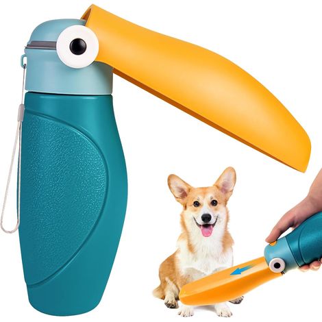 Wasserflasche für Hunde – 480 ml, tragbare Reise-Wasserflasche – Nashorn-Muster – für den täglichen Spaziergang, Spaziergänge, Reisen, Camping (1/5)
