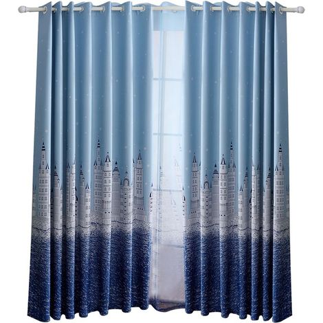 Rideau Occultant Complet en Polyester - Décoration pour Chambre ou Salon (Rose) (1/5)