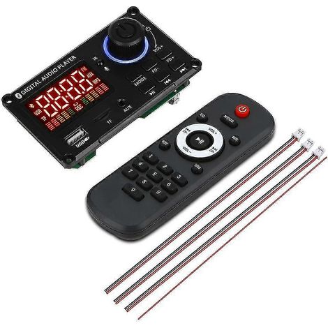 Amplificateur numérique domestique DIY 2 x 50 W avec décodeur MP3, 12 V, Bluetooth, radio FM, haut-parleurs subwoofer et contrôle du volume (2025). (1/5)
