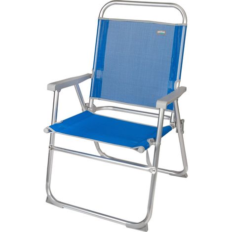Aktive 62604 Chaise de plage pliante bleu confortable