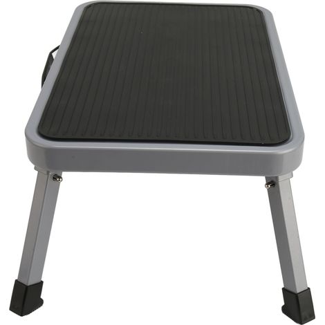 Tabouret pliant léger et robuste en alliage, pieds en caoutchouc épais, poignée, escabeau à 1 marche pour enfants et adultes (1/5)