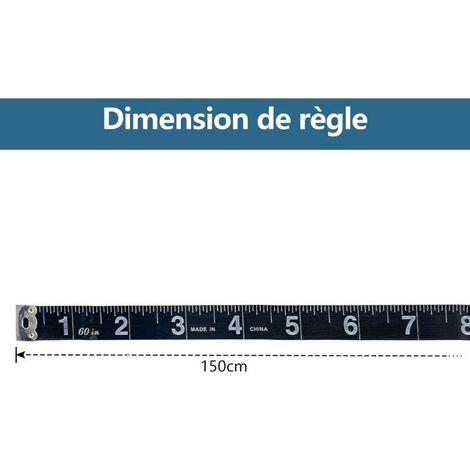 Mètre Ruban Double Face, Ruban Mètre Couturier Double Face - 150cm/60 pouces, Adapté à la Mesure de Taille Corporelle et Couture, Outil de Mesure pour Couture Manuelle (1/3)
