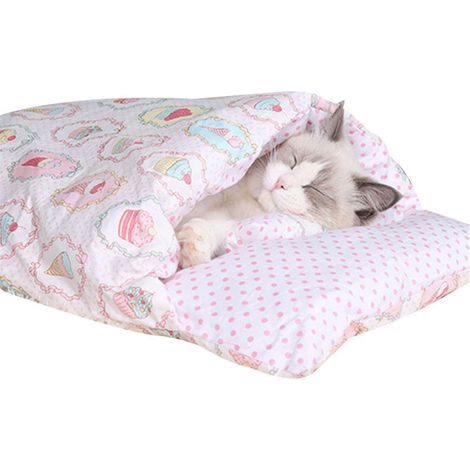 Warmer Katzenschlafsack, herausnehmbares Katzenbett, warme Winter-Haustierbox - M (1/4)