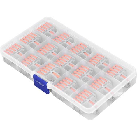 15 Stück Klemmenblock-Drahtverbinder Nylon Schnellverdrahtung Kompakt Steckleiter DF-15 (1/5)