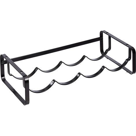 Bottle Rack - Stackable Metal Wine Rack Holds Up To 4 Bottles - Handy Rack For Wine Bottles Or Other Beverages