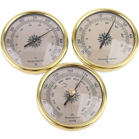 Manomètre 3 en 1, thermomètre, hygromètre, baromètre, prévisions météo, 72 mm (1/5)