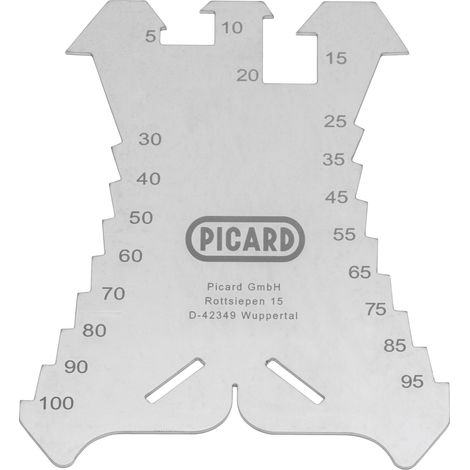 PICARD Anreißschablone von 5 - 100 mm aus Stahl