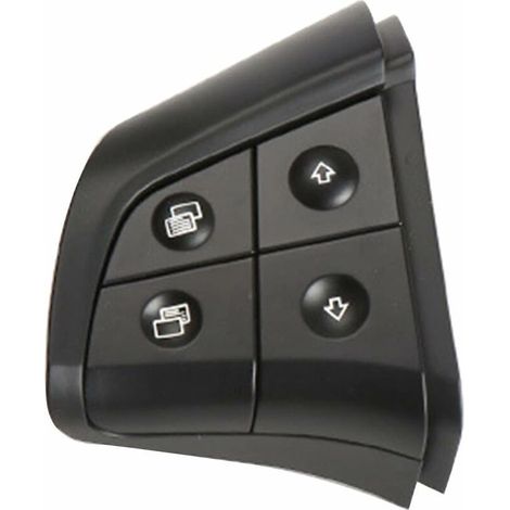 Memkey – Remplacement boutons de commande au volant Mercedes Benz W164 W245 W251 GL350 ML350 R280 B180 B200 B300 – Matériau ABS – Version 4 clés – Noir (1/4)