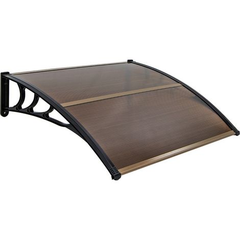 Marquesina para puerta de entrada dosel para puerta de entrada dosel para escritorio color marron 122 x 99 cm